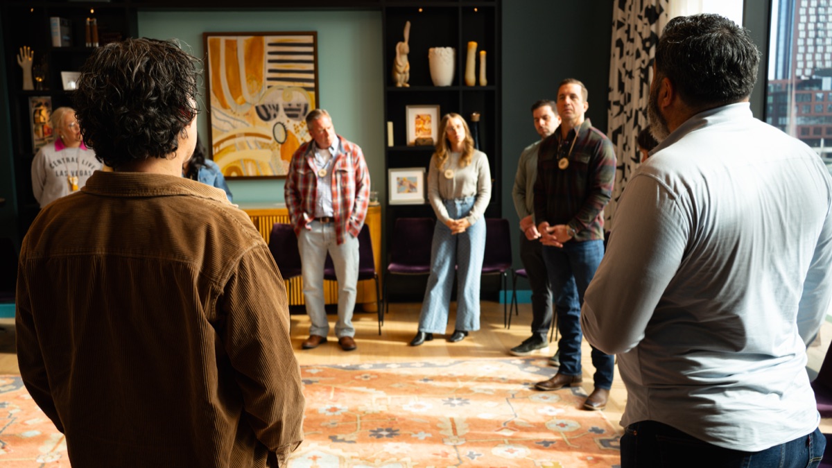 Lawyers standing in a circle at the On the Road program in Nashville